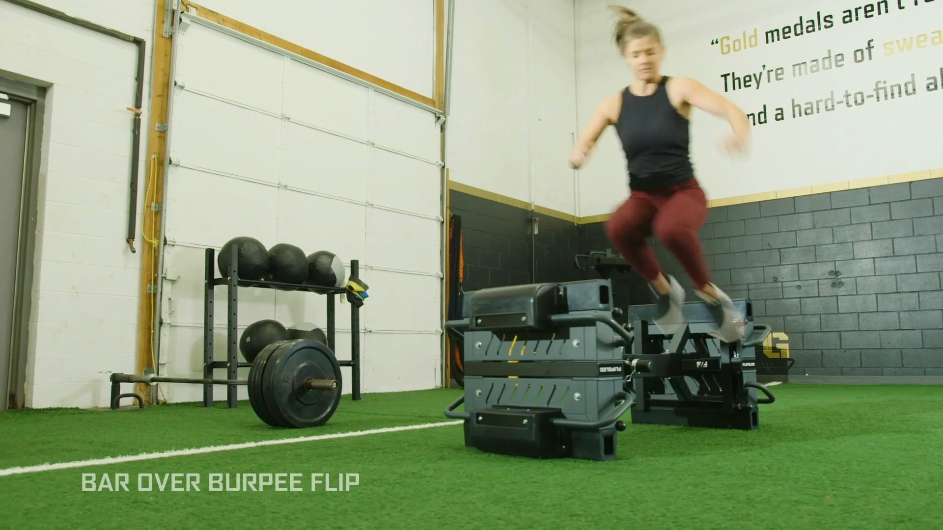 Bar Over Burpee Flip