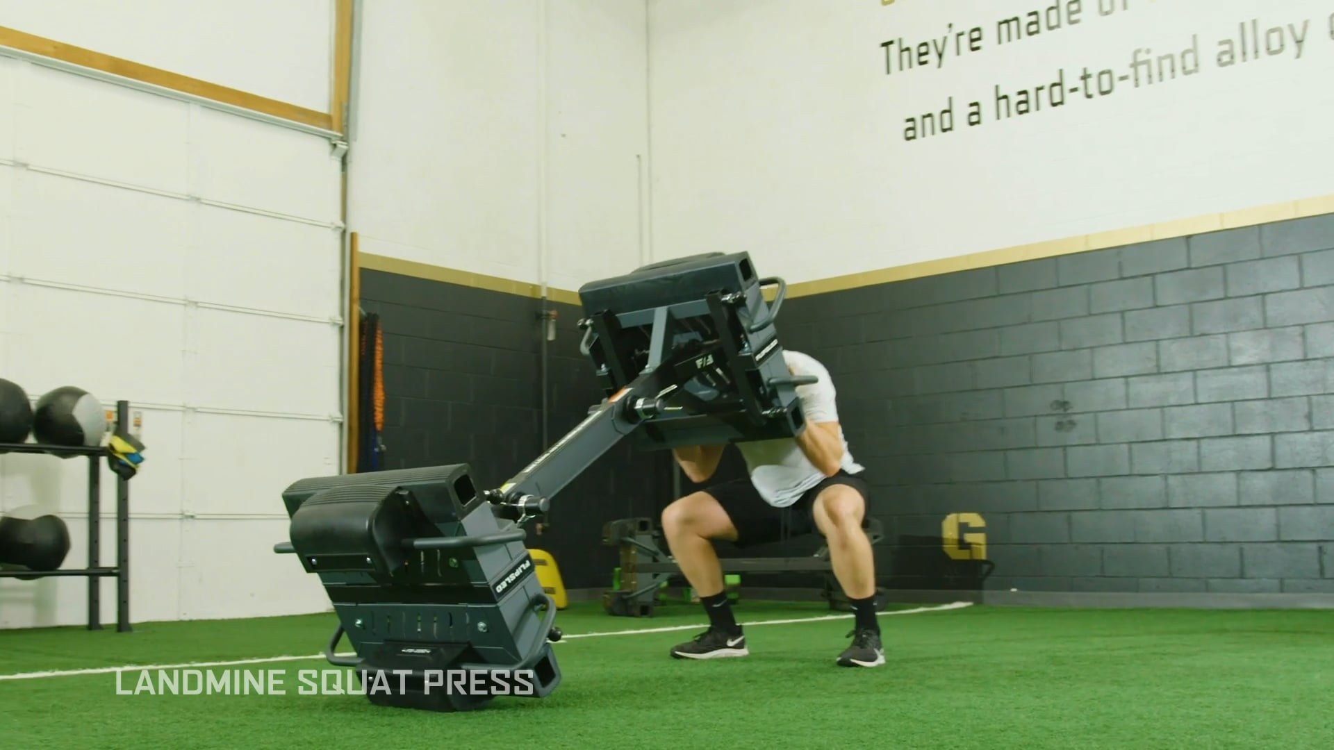 Landmine Squat Press